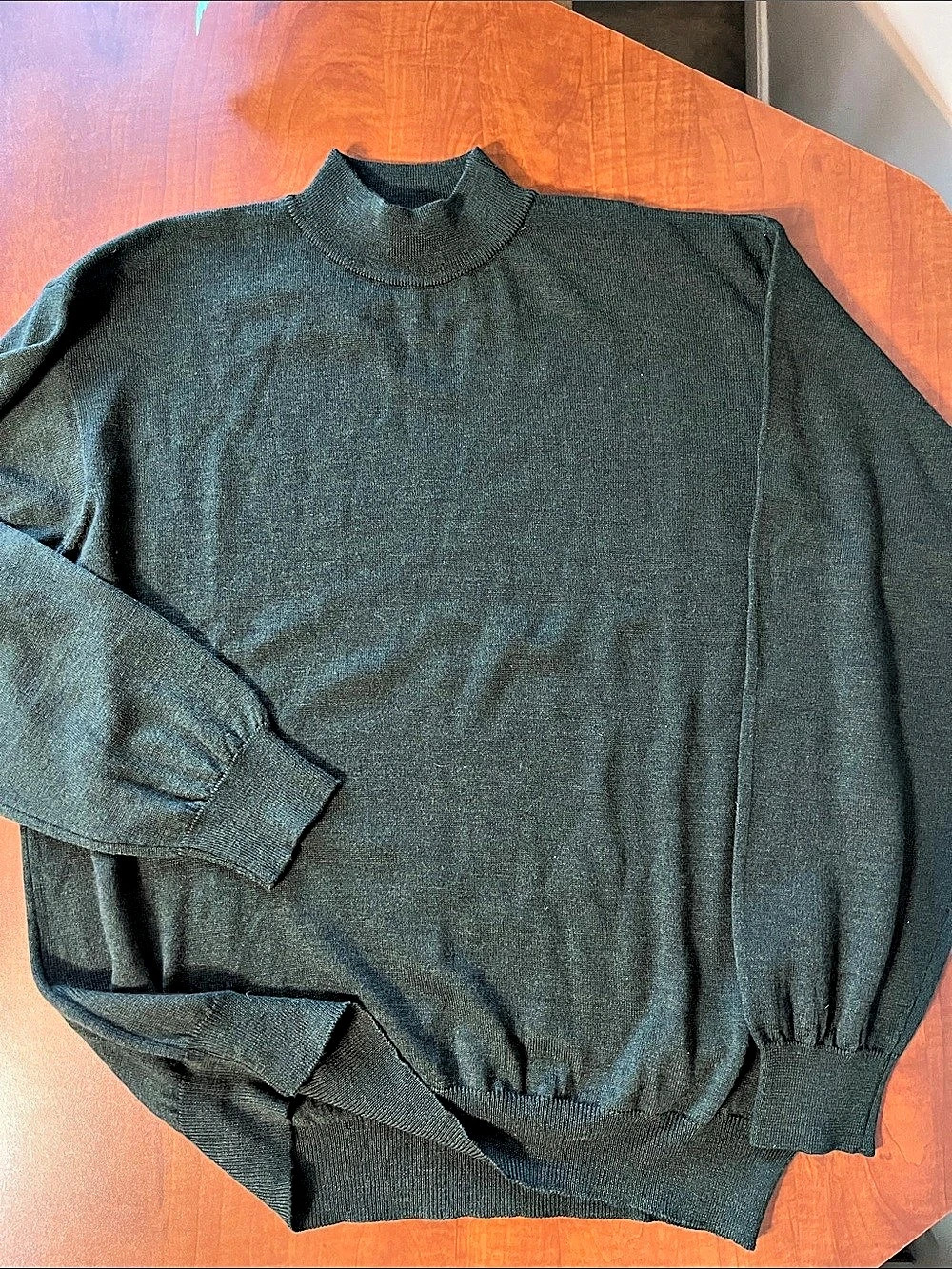 Cortina Italian Wool Olive Mock Neck Sweater Size XXL